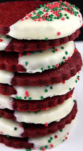 Christmas Cookie Exchange Red Velvet Shortbread Cookies Red Velvet Shortbread Cookies Christmas Cookie Exchange Christmas Food