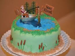 41 pieces gone fishing cupcake topper happy birthday cake topper fisherman cake decoration fish topper picks glitter for men boy birthday fishing theme party supplies (black) 4.4 out of 5 stars 227 $8.99 $ 8. 32 Great Picture Of Fishing Birthday Cakes Albanysinsanity Com Fish Cake Birthday Boat Cake Fish Cake