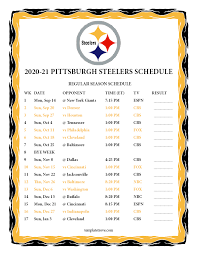Find this pin and more on national league football playoffs by brian jolley. Printable 2020 2021 Pittsburgh Steelers Schedule