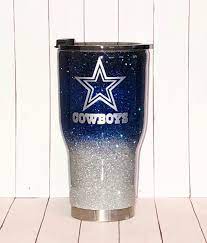 Dallas Cowboy Ombre Tumbler Etsy Tumbler Cups Diy Glitter Tumbler Cups Diy Tumblers