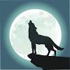 Printable wolf howling at moon coloring page. 1