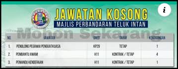 Selamat datang ke halaman rasmi teluk intan. Jawatan Kosong Terkini Di Majlis Teluk Intan 2020 Info Awam