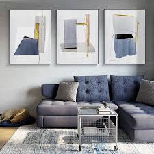 Abstract Geometric Art Canvas Painting Posters And Print Minimalist Wall Art Grey Pictures For Living Room Bedroom Aisle Studio In 2020 Abstract Art Decor Canvas Art Wall Decor Living Room Art