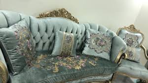 كنب مخمل تيفاني للبيع شبه جديد