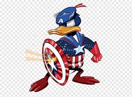 How to draw animated cartoon characters : Donald Duck Captain America Illustration Captain America Donald Duck Iron Man Mickey Mouse T Shirt Donald Captain America Comics Avengers Superhero Png Pngwing