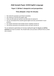 What i have emphasised relentlessly to my students is as you can see from the following example questions, we have been doing a lot of thinking… even if the ideas the students have are a little thin. Gcse English Language Paper 2 Pack Of 4 Sample Papers With Mark Schemes Aqa Teaching Resources