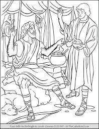 The spruce / kelly miller halloween coloring pages can be fun for younger kids, older kids, and even adults. Great Esau Sells Birthright To Jacob Coloring Page Thecatholickid Com Great Free Printable Coloring Sheets
