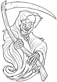 Best halloween coloring books for adults. Horror Grim Reaper Coloring Page Free Printable Coloring Pages For Kids