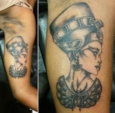 Half Sleeve Black African Queen Tattoo Queen Tattoos Nefertiti Tattoo Queen Tattoo Queen Tattoo Designs