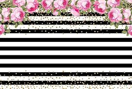 Birthday Banner Background Black And White Mehofoto Photo Studio Background Black And White Stripe Pink Rose Flower Birthday Backdrops Flower Birthday Party Party Decoration Banner Backdrops For Parties
