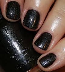 Opi Black Dress Not Optional Sparkly Black Nails Sparkle Nails Opi Nails