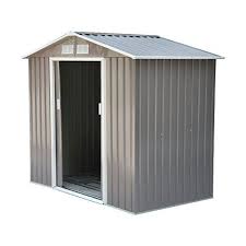 Storage Sheds Outsunny 7 X 4 Outdoor Metal Garden Storage Shed Graywhite Read More Reviews Of The Produc Garden Storage Shed Garden Storage Storage Shed
