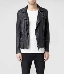 Allsaints Cargo Leather Biker Jacket Leather Jacket Jackets Men Fashion Cool Jackets For Men