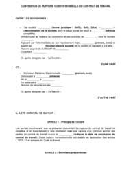 Convention De Rupture Conventionnelle Du Contrat De Travail Modele De Lettre Gratuit Exemple De Rupture Conventionnelle Modeles De Lettres Exemple De Lettre
