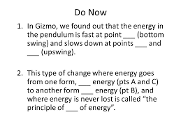 1 see answer idk this answer when i find out i will tell u k kimchimuah is. Do Now 1 Energy Is The Ability To Do Work 2 Does Space Have Energy Ppt Video Online Download