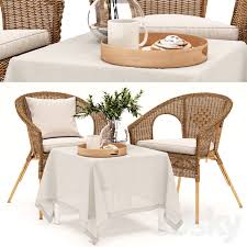 You can create a complete look in a timeless design for your outdoor space by combining the coffee table with bondholmen loveseat and armchair. 3d Models Table Chair Ikea Agen Armchair