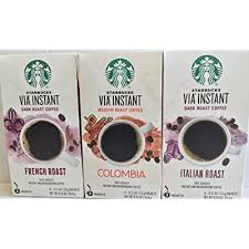 Let the coffee brew 10 seconds, stir, savor and enjoy. Buy Starbucks Via Instant Coffee Bundle 24 Packets Italian Roast Colombia French Roast Online In Nigeria B018ooyqe4