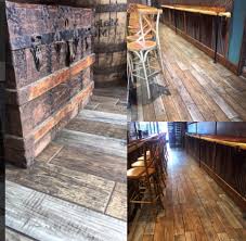 Check Out Our Work At Downtown Allentown S Grain Restaurant Combined The Unicom Kauri Mulled And Unicom Kauri Natura Creative Tile Tile Showroom Natural Tile