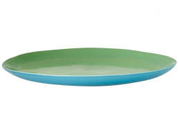 Gold rim irregular marble grain serving dish combination plate handmade ceramic platter. Ceramic Serving Platter In Soft Green And Turquoise By Rice Denmark Takatomo De