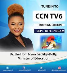 Education ministry, teacher's association wrangle over online teaching. Ministry Of Education Trinidad And Tobago On Twitter Join Dr The Honourable Nyan Gadsby Dolly On Ccn Tv6 Trinidad And Tobago Tomorrow On The Morning Edition As She Discusses Education In The New