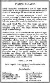 Piagam Jakarta 22 Juni 1945 Wawasan Sejarah