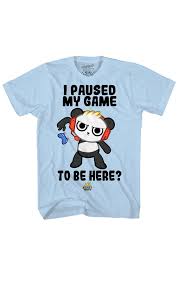Ryan's world in roblox will offer interactive areas and activities for players, including a racetrack, a school, a city center and a fun zone, where players can challenge each other in obstacle courses. Authentic Ryan S World Combo Panda I Paused My Game To Be Here Boys T Shirt Babies Kids Boys Apparel 4 To 7 Years On Carousell