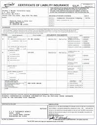 Certificate Of Liability Insurance Form Fillable Inspirational Pertaining To Certificate Of Insurance Template Certificate Templates Business Plan Template Liability Insurance