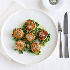 Gordon Ramsay S Seared Scallops With Minted Peas And Beans Recipe Gordon Ramsey Recipes Gordon Ramsay Recipe Starters Recipes