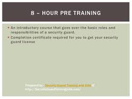 Class d & class g security license. Security Guard Training In New York