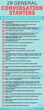 If thinking of flirty conversation starters isn't your forte, don't worry. 137 Conversation Starters Questions For Couples