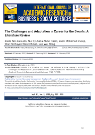 Faridah binti kormin (2020) nurulain syuhada mohamad yazid, norazlin abdullah, norhayati muhammad and nur ain khairuddin, norhayati muhammad, nor haslina hashim, hasliza yusof, samsiah jusoh, azlan abas. Pdf The Challenges And Adaptation In Career For The Dwarfs A Literature Review