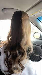 This cinnamon brown hair benefits from some copper and blonde highlighting, especially around the face. Half And Half Hair Brown Hair Dye Split Dyed Hair Brown Blonde Hair