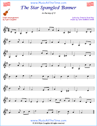 Professionally arranged by makingmusicfun.net staff. The Star Spangled Banner Violin Sheet Music