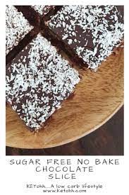 This Sugar Free No Bake Chocolate Slice Combines Coconut Cacao Almond Meal Walnuts And Dark Chocolate Chocolate Slice Chocolate Coconut Slice Almond Recipes