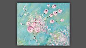 Découvrez ces peintures abstraites sur toile contemporaines. Peinture Florale 2 Demo Tableau Abstrait Fleurs Acrylique Couteau Pinceau 55x46 Sabcreations Youtube