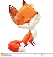 Cute Watercolor Cartoon Fox Illustration Illustrationart Watercolor Fox Illustration Happy Art