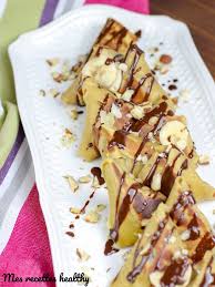 Crepe Fourree A La Banane Et Chocolat Mes Recettes Healthy Recette Recette Dessert Facile Recette Recette Dessert