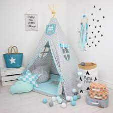 Nursery Tent Gray Teepee Star Tent Blue Teepee Tee Pee Etsy In 2021 Baby Boy Rooms Kid Room Decor Kids Room