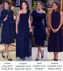 Spanish Royal Family On Instagram Memorable Blue Outfits Worn By Queen Letizia In 2018 Wh Wedding Attire Guest Royal Fashion Queen Letizia