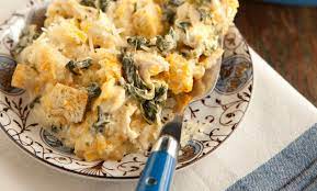 Savor the comfort of chicken noodle soup in casserole form with this light, flavorful meal, best served with a side of crusty bread and a green salad. Paula Deen Cheesy Chicken Noodle Casserole Recipe With Video