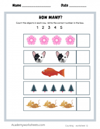 counting 1 5 worksheets academy worksheets