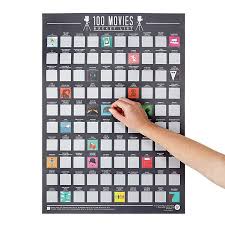 A complete list of every movie you should watch to enjoy every reference in disney world. 100 Movies Scratch Off Poster Classic Movies Film Buff Uncommon Goods