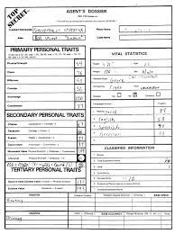 Agent Dossier For Top Secret Character Profile Template Character Names Personal Project Ideas