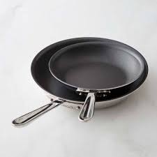 All Clad D5 Stainless Steel Nonstick Fry Pan Set Williamssonoma Fry Pan Set Pan Set Pan