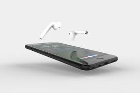 Floating Iphone 7 With Wireless Earpods Free Mockup Mockup Iphone Iphone 7