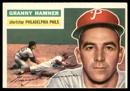 1956 Topps #197 Granny Hamner (wrinkle/crease)