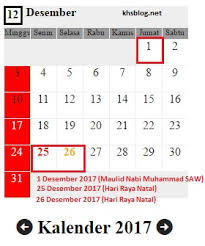 Kemaskini baca juga kalendar 2018: Daftar Hari Libur Dan Cuti Bersama Tahun 2017 Khsblog D
