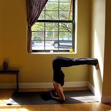 Bound L Headstand Against A Wall Headstand Yoga Yoga Poses Yoga Sequences