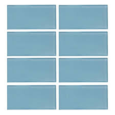 Mirror tiles silver bathroom wall sheets crystal diamond mosaic tile backsplash kitchen bevel glass subway home improvement materials pack of 11pcs(12x12x0.16 inches/each). Jeffrey Court Caribbean Water Blue 3 In X 6 In Glossy Glass Wall Tile 1 Sq Ft Pack 99514 The Home Depot