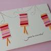 A chinese new year greeting card you can make at home with chinese rubber stamps, ink and gold embossing powder. 3